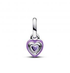 Pandora - Charm coeur cristal et émail violet royal - Ref 793042C04