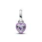 Pandora - Charm coeur cristal et émail violet royal - Ref 793042C04