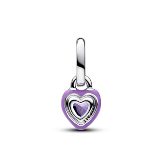 Pandora - Charm coeur cristal et émail violet royal - Ref 793042C04
