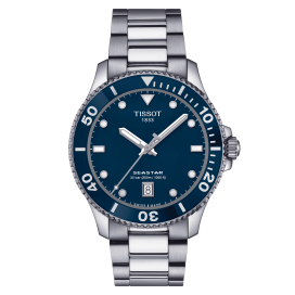 Montre Homme Tissot Seastar bleu bracelet acier - Réf. T1204101104100