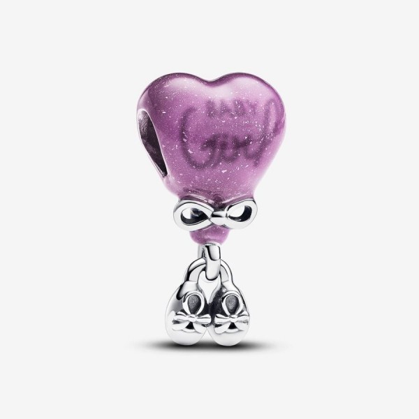 Charm Pandora ballon fille changeant de couleur