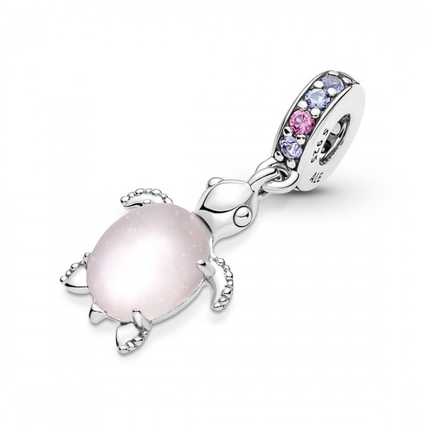 Charm Pendant Murano Tortue de Mer Rose