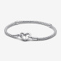 Bracelet Femme PANDORA Moments Maille Cloutée Argent - 592453C00-18 Bracelet Femme PANDORA Moments Maille Cloutée Argent - 592453C00-18