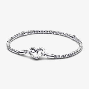 Bracelet Femme PANDORA Moments Maille Cloutée Argent - 592453C00-18