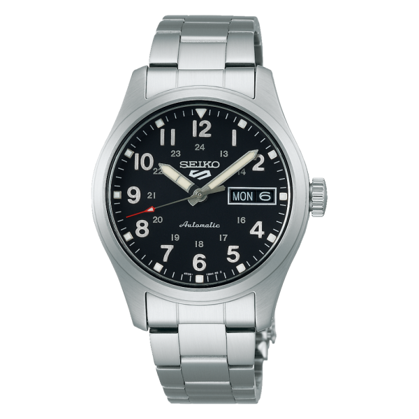 Montre Homme SEIKO 5 Sports Automatique Noir Acier Gris - SRPJ81K1