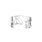 Les Georgettes Bracelet manchette Tigre, Collection Les Essentielles - Taille 25 mm
