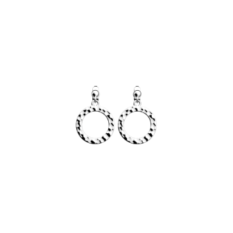 Les Georgettes Boucles d'Oreilles Pure Martelée, Collection Les Audacieuses - Taille 16 mm - Référence 70394631600000