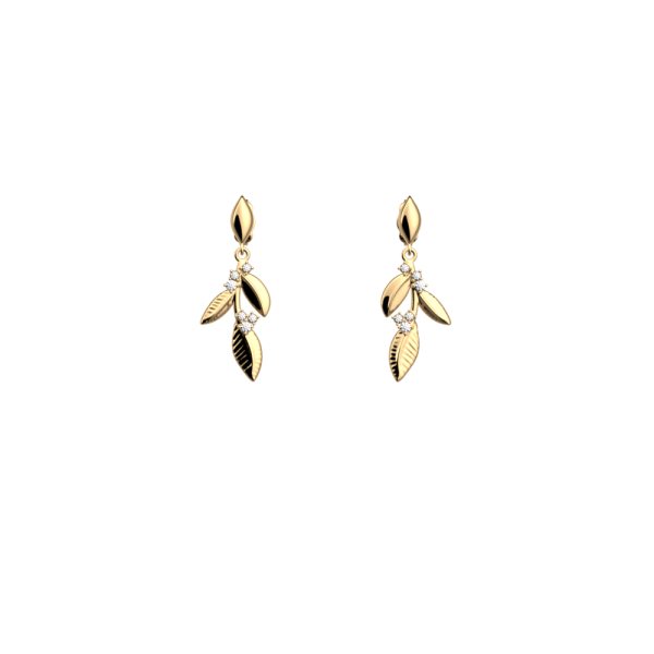 Les Georgettes Boucles d'oreilles Oliveraie, Collection Les Précieuses - Taille 16 mm Les Georgettes Boucles d'oreilles Oliveraie, Collection Les Précieuses - Taille 16 mm