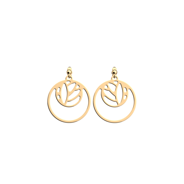Les Georgettes Boucles d'Oreilles Lotus, Collection Les Essentielles - Taille 16/25 mm
