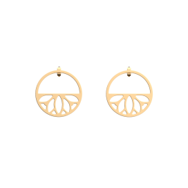 Les Georgettes Boucles d'oreilles Lotus, Collection Les Essentielles - Taille 30 mm - Référence 70360971900000