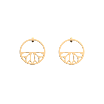 Les Georgettes Boucles d'oreilles Lotus, Collection Les Essentielles - Taille 30 mm - Référence 70360971900000