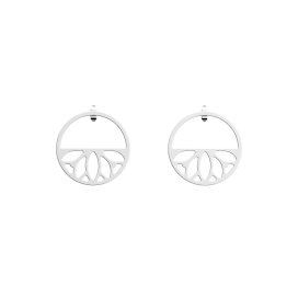 Les Georgettes Boucles d'oreilles Lotus, Collection Les Essentielles - Taille 30 mm - Référence 70360971600000