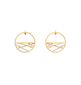 Les Georgettes Boucles d'oreilles Liens, Collection Les Précieuses - Taille 30 mm - Référence 70344661908000