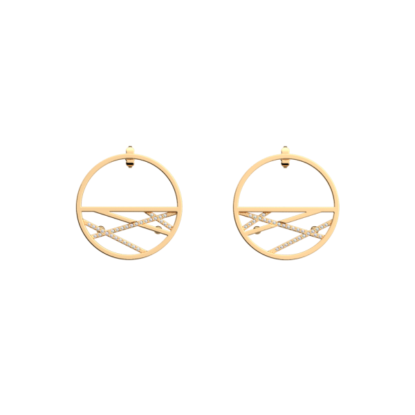 Les Georgettes Boucles d'oreilles Liens, Collection Les Précieuses - Taille 30 mm