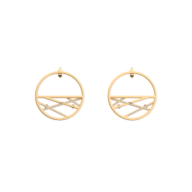Les Georgettes Boucles d'oreilles Liens, Collection Les Précieuses - Taille 30 mm - Référence 70344661908000