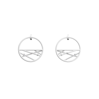 Les Georgettes Boucles d'oreilles Liens, Collection Les Précieuses - Taille 30 mm - Référence 70344661608000