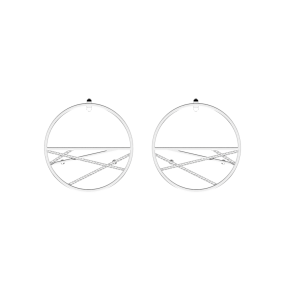 Les Georgettes Boucles d'oreilles Liens, Collection Les Précieuses - Taille 43 mm - Référence 70326361608000