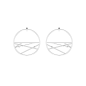 Les Georgettes Boucles d'oreilles Liens, Collection Les Précieuses - Taille 43 mm