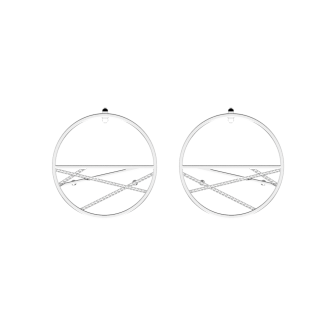 Les Georgettes Boucles d'oreilles Liens, Collection Les Précieuses - Taille 43 mm - Référence 70326361608000