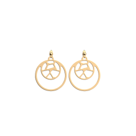 Les Georgettes Boucles d'oreilles Girafe, Collection Les Essentielles - Taille 16/25 mm - Référence 70358441900000
