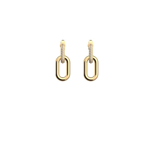 Les Georgettes Boucles d'oreilles Collier chaîne, Collection Les Précieuses - Taille 16 mm Les Georgettes Boucles d'oreilles Collier chaîne, Collection Les Précieuses - Taille 16 mm