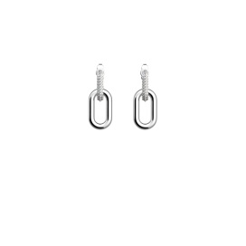 Les Georgettes Boucles d'oreilles Collier chaîne, Collection Les Précieuses - Taille 16 mm - Référence 70426051608000