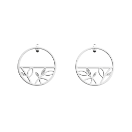 Les Georgettes Boucles d'oreilles Arbre De Vie, Collection Les Précieuses - Taille 30 mm - Référence 70377791608000