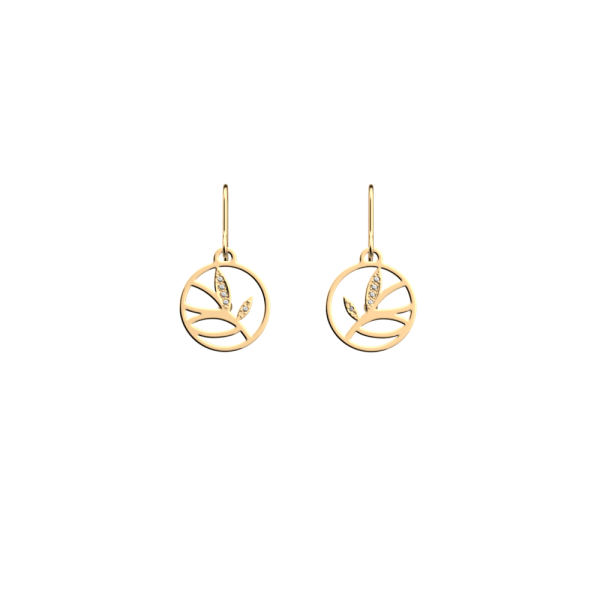 Les Georgettes Boucles d'oreilles Arbre De Vie, Collection Les Précieuses - Taille 16 mm