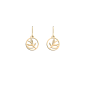 Les Georgettes Boucles d'oreilles Arbre De Vie, Collection Les Précieuses - Taille 16 mm