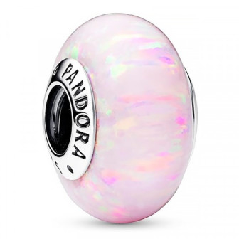 Charm Pandora opale rose de synthèse