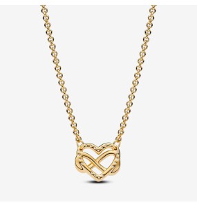 Collier Pandora avec pendentif cur infini