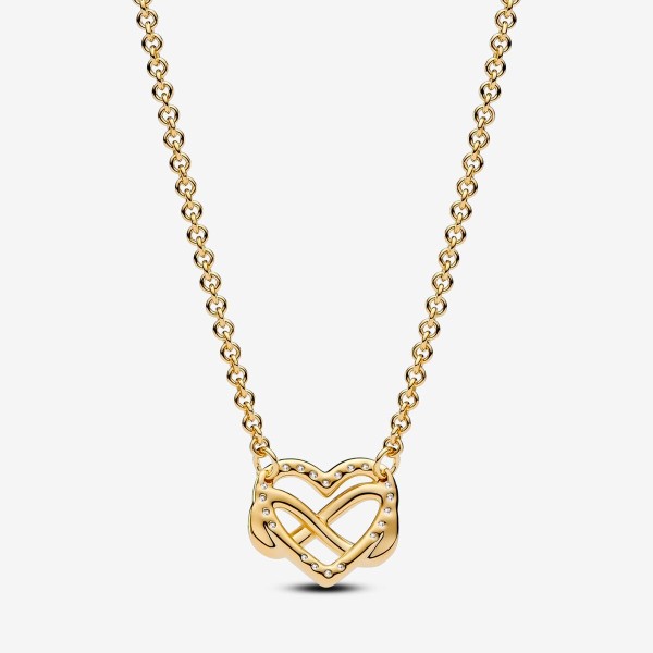 Collier Pandora avec pendentif cur infini