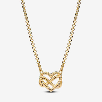Collier Pandora avec pendentif cur infini