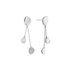 Boucles d'oreilles Calvin Klein, collection Sculptural Enchant, bijou acier référence 35000211