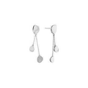 Boucles d'oreilles Calvin Klein, collection Sculptural Enchant, bijou acier référence 35000211