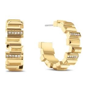 Boucles d'oreilles Calvin Klein, collection Sculptural Luster, bijou acier référence 35000238