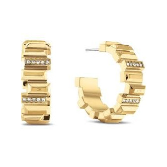 Boucles d'oreilles Calvin Klein, collection Sculptural Luster, bijou acier référence 35000238