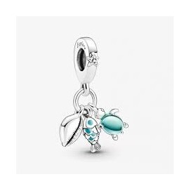 Charm Pendant Triple  Poisson, Tortue de Mer et Conque