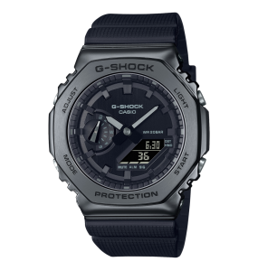 Casio - Montre Mixte G-Shock Black Edition noir acier et bracelet résine - Ref GM-2100BB-1AER