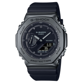 Casio - Montre Mixte G-Shock Black Edition noir acier et bracelet résine - Ref GM-2100BB-1AER