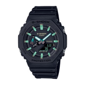 Casio - Montre G-Shock Capsule Teal & Brown noir carbone - Ref GA-2100RC-1AER
