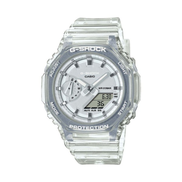 Casio - Montre G-Shock S-Series Skeleton blanc résine - Ref GMA-S2100SK-7AER