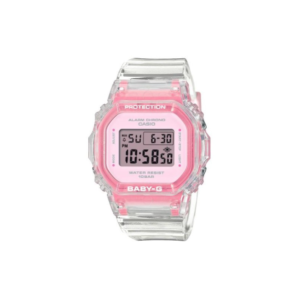 Casio - Montre G-Shock Baby-G Summer Jelly Colours rose résine - Ref BGD-565SJ-7ER
