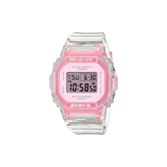 Casio - Montre G-Shock Baby-G Summer Jelly Colours rose résine - Ref BGD-565SJ-7ER
