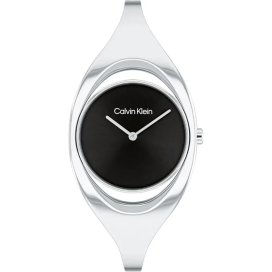 Calvin Klein - Montre Sculptural noir acier argenté - Ref 25200392