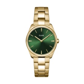 Cluse - Montre Féroce Petite vert acier doré - Ref CW11217