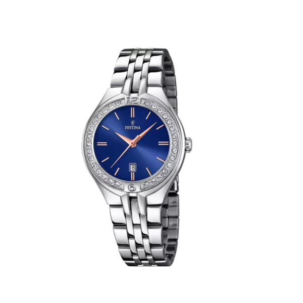 Festina - Montre Mademoiselle bleu acier gris - Ref F16867/5