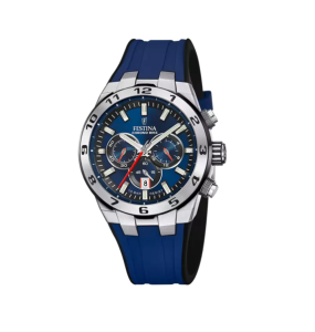 Festina - Montre Chrono Bike bleu et bracelet en silicone - Ref F20671/1