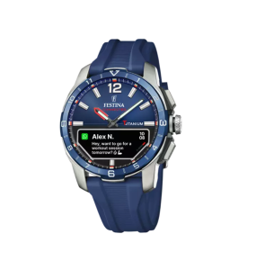 Festina - Montre Connected D bleu et bracelet en silicone - Ref F23000/1
