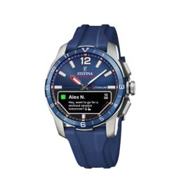 Festina - Montre Connected D bleu et bracelet en silicone - Ref F23000/1